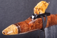 Tasmanian Blackwood Burl Native American Flute, Minor, Low F-4, #Q14F